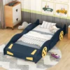Race Car-Shaped Platform Bed With Wheels And Storage - ModernLuxe 2 Race Car-Shaped Platform Bed With Wheels And Storage - ModernLuxe -Homcom Crosley Shop GUEST 908a9b84 e061 4892 9438 98b985e8324a