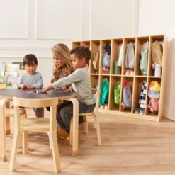 ECR4Kids 16-Section Coat Locker, Classroom Furniture, Natural -Homcom Crosley Shop GUEST 90d7b284 13c7 4dd1 8def 7980b1e8c4d9