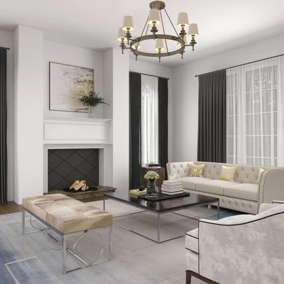 Contemporary Decorative Stainless Steel Cowhide Bench Silver - Olivia & May 12 Contemporary Decorative Stainless Steel Cowhide Bench Silver - Olivia & May - Image 10