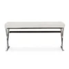 Herald Modern And Contemporary Stainless Steel And Faux Leather Upholstered Rectangle Bench - White - Baxton Studio -Homcom Crosley Shop GUEST 919b3724 7f4e 476f 9523 f8c5f33c8ef8