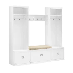 4pc Harper Entryway Set With Bench, Shelf And 2 Hall Trees - Crosley -Homcom Crosley Shop GUEST 92581960 17e6 42c5 9a0b 7dc165837ef3