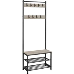 Yaheetech 73"H Metal Hall Tree With Shoe Storage Bench Coat Rack -Homcom Crosley Shop GUEST 931ce7fa 81a6 4384 a580 375b6f55c8a3