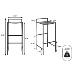 JONATHAN Y Svelte Coastal Contemporary Iron Saddle-Seat Low-Back Bar Stool With Foot Rest -Homcom Crosley Shop GUEST 9469ab25 5e8c 4867 8e36 27601765d6c4
