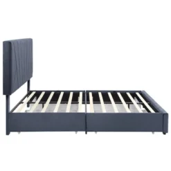 Laporte Upholstered Bed With 4 Side Drawers - MiBasics -Homcom Crosley Shop GUEST 9472eeff 7e27 4300 8d4c c16e10b1febb