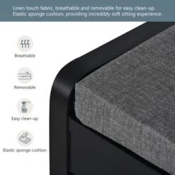 33.5" 3-in-1 Design Hall Tree With 4 Hooks, Coat Hanger And Entryway Storage Bench - ModernLuxe -Homcom Crosley Shop GUEST 950c0cc3 1e80 40ad 88e2 ce102784bb28