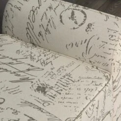 HOMCOM 41" Ottoman Bench, Modern Linen Armed Entryway Bench, Signature Print With Cream White Parchment Background -Homcom Crosley Shop GUEST 9544c2a5 e906 43c4 b841 4bc153db50ce