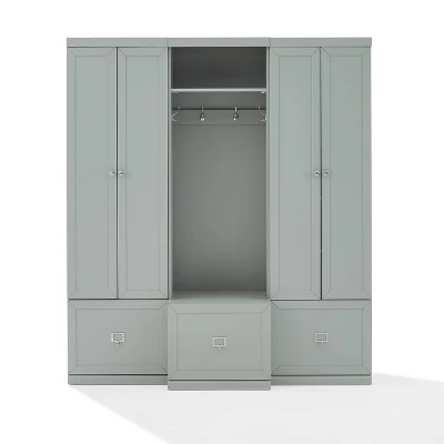 3pc Harper Entryway Set With Hall Tree And 2 Pantry Closets Gray - Crosley 8 3pc Harper Entryway Set With Hall Tree And 2 Pantry Closets Gray - Crosley - Image 6