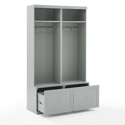 2pc Harper Entryway Set With 2 Hall Trees Gray - Crosley 9 2pc Harper Entryway Set With 2 Hall Trees Gray - Crosley - Image 7