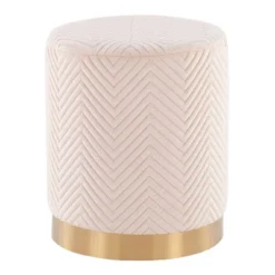 Marla Glam Chevron Ottoman - LumiSource -Homcom Crosley Shop GUEST 9626c694 580b 4841 bef1 588423b30fd8