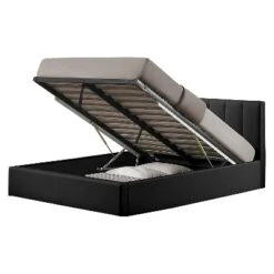 Queen Templemore Black Leather Contemporary Bed - Baxton Studio -Homcom Crosley Shop GUEST 962aaff8 b769 48e5 a701 bed67639041d