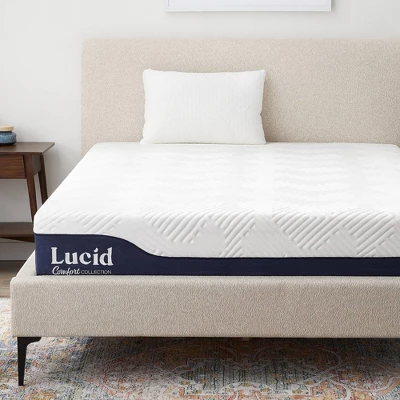 Lucid Comfort Collection Gel & Aloe Vera 10" Hybrid Memory Foam Mattress 12 Lucid Comfort Collection Gel & Aloe Vera 10" Hybrid Memory Foam Mattress - Image 10