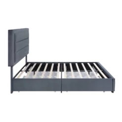 Ekali Upholstered Platform Bed With 4 Side Drawers - MiBasics -Homcom Crosley Shop GUEST 97b6d8ce 4cb2 40a2 b1fc c821079c8096