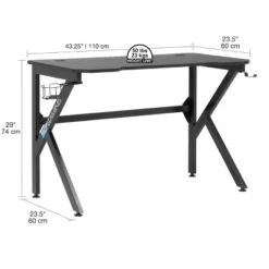 Saga PC Gaming Desk Black - Studio Designs -Homcom Crosley Shop GUEST 980856cb 0e32 4cdd 97a8 763368d71027