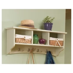 Shaker Cottage Coat Hooks With Storage - Alaterre Furniture -Homcom Crosley Shop GUEST 983da14a 3286 4037 adc4 f374e6204bd5