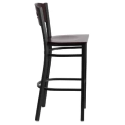 Emma And Oliver Black Decorative 3 Circle Back Metal Restaurant Dining Barstool -Homcom Crosley Shop GUEST 98edf236 ff4e 4a0a a03f fbeb2358df58