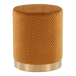 Marla Glam Chevron Ottoman - LumiSource -Homcom Crosley Shop GUEST 98f88ffd da66 4a83 a75b 3879221fe836
