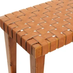 Rustic Birch Wood Bench Brown - Olivia & May -Homcom Crosley Shop GUEST 99168de4 f310 40c7 b33e e524fe92f8f7