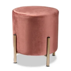 Thurman Velvet Metal Ottoman - Baxton Studio 23 Thurman Velvet Metal Ottoman - Baxton Studio -Homcom Crosley Shop GUEST 9b613c27 ea4b 4174 98db 5102e83e07e3