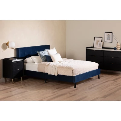 Queen Hype Upholstered Bed Set - South Shore 3 Queen Hype Upholstered Bed Set - South Shore
