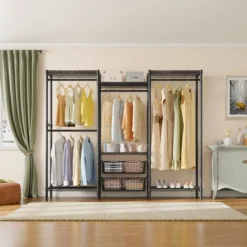 VIPEK V10i Medium Portable Closet Heavy Duty Clothes Rack, Free Standing Coat Rack Wardrobe Metal Clothing Rack