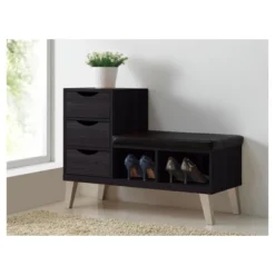 Arielle Modern And Contemporary Wood 3 - Drawer Shoe Entryway Benches With Two Open Shelves - Dark Brown - Baxton Studio 7 Arielle Modern And Contemporary Wood 3 - Drawer Shoe Entryway Benches With Two Open Shelves - Dark Brown - Baxton Studio -Homcom Crosley Shop GUEST 9c88aeaa ff12 4238 907f 9ffe855e5215