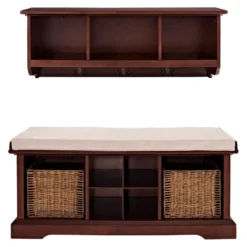 2pc Brennan Entryway Bench And Shelf Set - Crosley -Homcom Crosley Shop GUEST 9d7cdcdc 5f83 4c7c 996f 4b470032d539