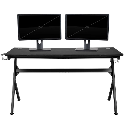 BlackArc Black Gaming Desk Featuring Detachable Cupholder/Headphone Hook, Two Cable Management Holes & Removable Mousepad Top 6 BlackArc Black Gaming Desk Featuring Detachable Cupholder/Headphone Hook, Two Cable Management Holes & Removable Mousepad Top - Image 4
