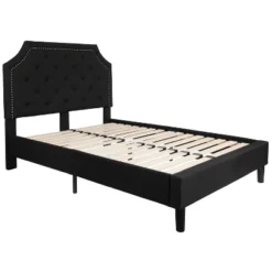 Flash Furniture Brighton Tufted Upholstered Platform Bed With 10 Inch CertiPUR-US Certified Foam And Pocket Spring Mattress -Homcom Crosley Shop GUEST 9dde0e00 fece 4526 b63a fdc1a29a7482