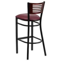 Emma And Oliver Black Decorative Slat Back Metal Restaurant Dining Barstool -Homcom Crosley Shop GUEST 9dfbb991 0539 4f84 bb60 d228449916e8