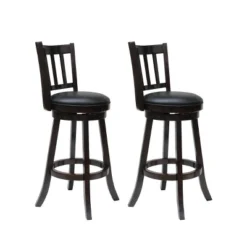 Set Of 2 29" Bloomington Swivel Bar Stools Cappuccino - Boraam