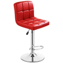 Tangkula Modern Square PU Leather Adjustable Swivel Barstools,Set Of 2 -Homcom Crosley Shop GUEST 9e70c2da 7a10 4d19 add4 d382c81a50f0