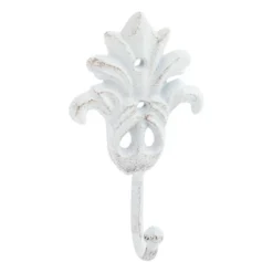 Farmlyn Creek 3 Pack Cast Iron Coat Hooks With Screws, Wall Mounted, Vintage Design (White, 8.3 In) -Homcom Crosley Shop GUEST 9f30a591 be71 44ca aca9 229cc98879e6