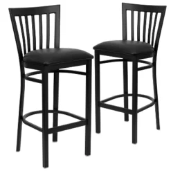 Emma And Oliver 2 Pack School House Back Metal Restaurant Barstool -Homcom Crosley Shop GUEST 9f5bc22a 7b6e 427a 8b02 6ad9a660315e