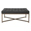 Camber Modern Large Cocktail Tufted Square Ottoman With Metal Frame And Blended Leather - Studio Designs -Homcom Crosley Shop GUEST 9fbcfa97 6cbe 4671 a64f fbc0e201e690