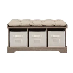 42" Upholstered Wood Entryway Bench With Storage - Saracina Home -Homcom Crosley Shop GUEST 9fd17880 8594 4230 97d7 e218b6ad18eb