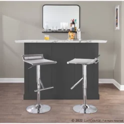 Mirage Ale Mesh Fabric/Metal Barstool Chrome/Silver - LumiSource -Homcom Crosley Shop GUEST 9fd5fc7a 627f 4483 9619 4ec7c995e8d6
