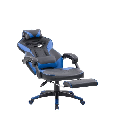 Doom Gaming Chair Black And Blue - CorLiving 4 Doom Gaming Chair Black And Blue - CorLiving - Image 2
