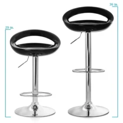 Elama 2 Piece Retro Adjustable Bar Stool With Chrome Base -Homcom Crosley Shop GUEST a030d467 0925 44bd 9cf8 9b46c726c265