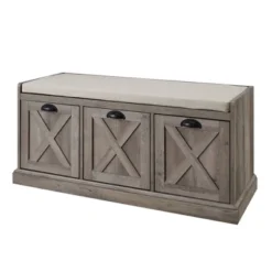 Farmhouse 40" 3 Drawer Storage Bench With Cushion - Saracina Home -Homcom Crosley Shop GUEST a06a3999 9ea1 49c2 a26a d2bdec9f883f