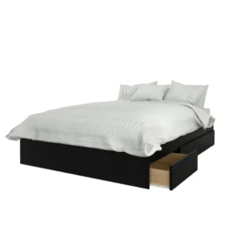 Full Avenue Storage Bed With Headboard Black - Nexera