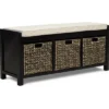 Griffin Storage Bench Black - ClickDecor