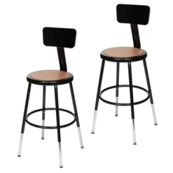 2pk 19 -27" Adjustable Heavy Duty Steel Stool With Backrest - Hampden Furnishings -Homcom Crosley Shop GUEST a20fe487 fd1f 4e8a 84c0 7bcc710c245c