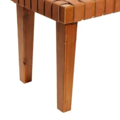 Rustic Birch Wood Bench Brown - Olivia & May -Homcom Crosley Shop GUEST a2a16275 35d9 4ca1 8367 37469fc7461c