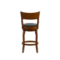 Merrick Lane 24" Classic Wooden Open Back Swivel Counter Height Pub Stool With Upholstered Padded Seat And Integrated Footrest -Homcom Crosley Shop GUEST a2d6731d 4f3d 4153 8416 9be30de7a9b0