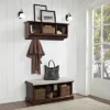 Wood 2 Piece Entryway Bench And Shelf Set In Mahogany Brown--Bowery Hill -Homcom Crosley Shop GUEST a306db47 03e2 46a4 aece 3149cb103ec0