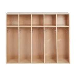 ECR4Kids Streamline 5-Section Toddler Coat Locker, Classroom Furniture, Natural -Homcom Crosley Shop GUEST a36626a6 83d0 439c 970d 5bc42f965bdf
