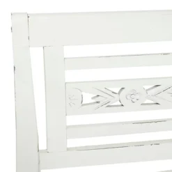 Farmhouse Mahogany Bench White - Olivia & May -Homcom Crosley Shop GUEST a38d4dba 8a2a 496b 98ec 8efd05fa17ab