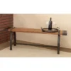 Industrial Metal And Brown Wood Bench Brown - Olivia & May -Homcom Crosley Shop GUEST a39b3784 b9cc 46cb 91df 8228424a343d