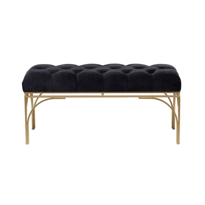 Rectangular Glam Velvet Bench - Olivia & May 14 Rectangular Glam Velvet Bench - Olivia & May - Image 12