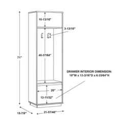 Gunther Mid-Century Hall Tree 1 Drawer Walnut - Linon -Homcom Crosley Shop GUEST a47dda6a e58e 4926 ae2f 05a6959cc33e